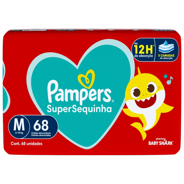 FRALDA PAMPERS SUPERSEQUINHA M C68 FRALDA PAMPERS SUPERSEQUINHA M C68